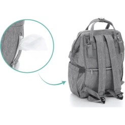 Fillikid Wisselende Rugzak Paris Melange Lichtgrijs -Kleine Wondertjes fillikid wisselende rugzak paris melange lichtgrijs a291241 2