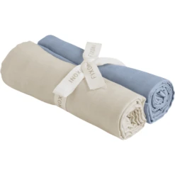 Fixoni Mousseline Doeken 2 Pak Ashley Blauw -Kleine Wondertjes fixoni mousseline doeken 2 pak ashley blauw a412614 3