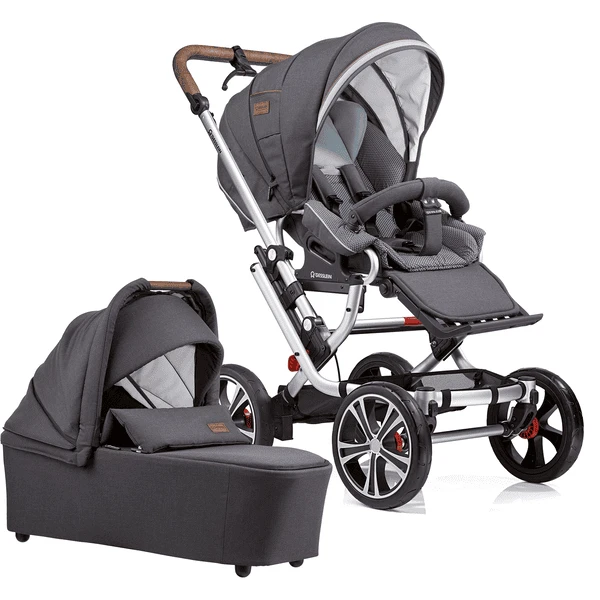 GESSLEIN Combi Kinderwagen F10 Air+, Antraciet / Patroon 1 GESSLEIN Combi Kinderwagen F10 Air+, Antraciet / Patroon