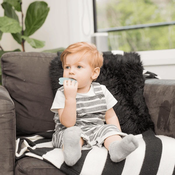 Haakaa® Bijtring Konijnenoor, Blauw 2 Haakaa® Bijtring Konijnenoor, Blauw - Afbeelding 2