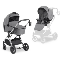 Hauck Kinderwagen Vision X Set Silver Melange Grijs