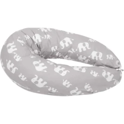 HOBEA-Duitsland Verpleegkussen Olifanten Grijs Wit -Kleine Wondertjes hobea duitsland verpleegkussen olifanten grijs wit a298789 1