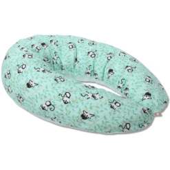 HOBEA-Germany Voedingskussen Aapjes Mint Wit -Kleine Wondertjes hobea germany voedingskussen aapjes mint wit a267355 1