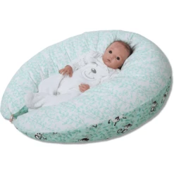 HOBEA-Germany Voedingskussen Aapjes Mint Wit -Kleine Wondertjes hobea germany voedingskussen aapjes mint wit a267355 2