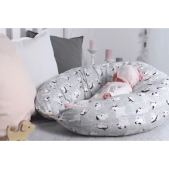 HOBEA-Germany Voedingskussen Penguin Grijs Wit -Kleine Wondertjes hobea germany voedingskussen penguin grijs wit a267361 4