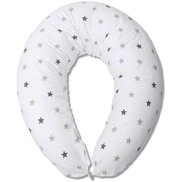 HOBEA-Germany Voedingskussen Sterren Wit Wit Grijs 2 HOBEA-Germany Voedingskussen Sterren Wit Wit Grijs - Afbeelding 2