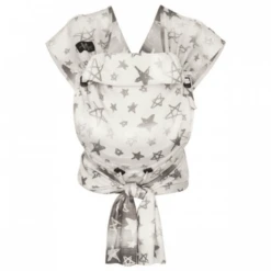 Hoppediz Babydraagzak Hop-Tye Buckle Jacquard Singapore Grijs