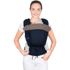 Hoppediz Draagzak Bondolino Plus Popeline Marine Grijs -Kleine Wondertjes hoppediz draagzak bondolino plus popeline marine grijs a286902 4