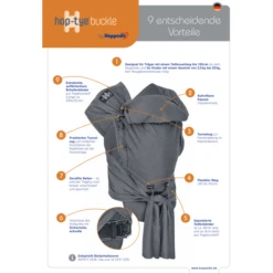 Hoppediz Draagzak Hop-Tye Buckle Denim Zwart -Kleine Wondertjes hoppediz draagzak hop tye buckle denim zwart a272626 4