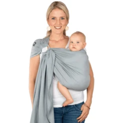 Hoppediz Ring-Sling Draagdoek Ultralight Hamburg Graphit -Kleine Wondertjes hoppediz ring sling draagdoek ultralight hamburg graphit a272670 3
