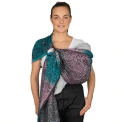 Hoppediz Ring-Sling Jacquard Jaipur Black -Kleine Wondertjes hoppediz ring sling jacquard jaipur black a299645 3