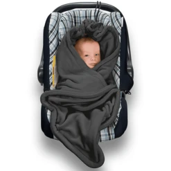 Hoppediz Wikkeldeken Fleece Anthraciet