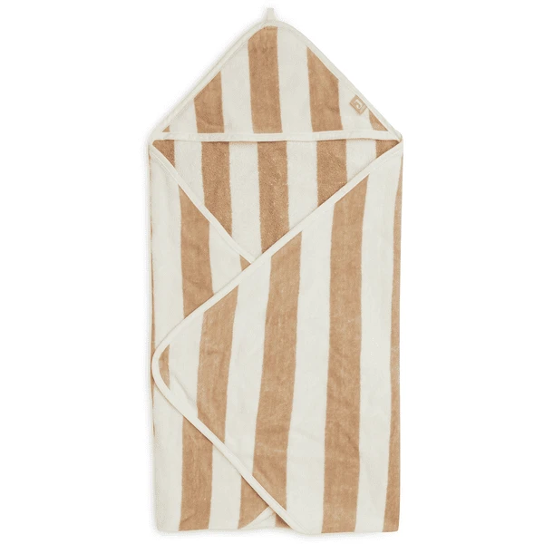 Jollein Badhanddoek Met Kap Stripe Terry 75x75cm Biscuit 3 Jollein Badhanddoek Met Kap Stripe Terry 75x75cm Biscuit - Afbeelding 3