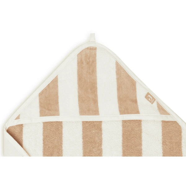 Jollein Badhanddoek Met Kap Stripe Terry 75x75cm Biscuit 4 Jollein Badhanddoek Met Kap Stripe Terry 75x75cm Biscuit - Afbeelding 4