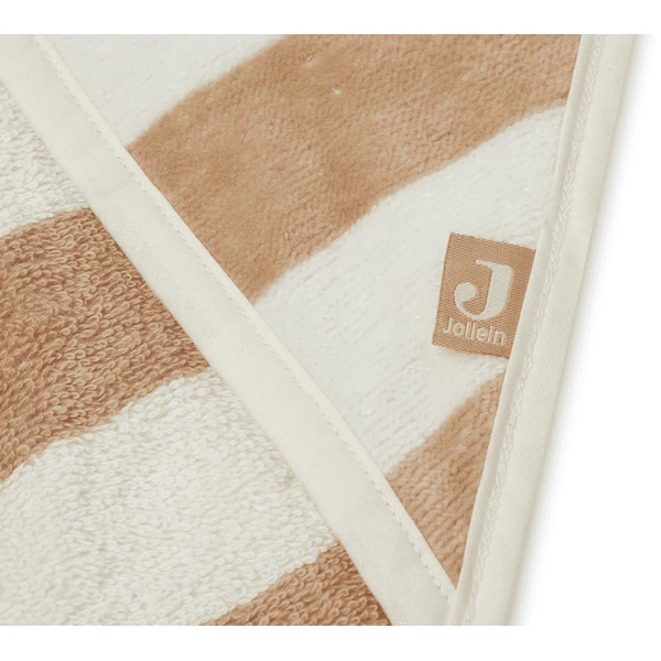 Jollein Badhanddoek Met Kap Stripe Terry 75x75cm Biscuit 5 Jollein Badhanddoek Met Kap Stripe Terry 75x75cm Biscuit - Afbeelding 5