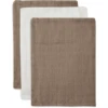 Jollein Bamboe Washandjes Cotton 3-pack Biscuit/Ivory