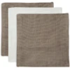 Jollein Burp Cloth Bamboo Muslin 3-Pack Biscuit/Ivory