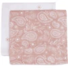 Jollein Burp Cloth Muslin 2 Pack Paisley Halo Rosewood