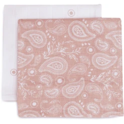 Jollein Burp Cloth Muslin 2 Pack Paisley Halo Rosewood 9 Jollein Burp Cloth Muslin 2 Pack Paisley Halo Rosewood -Kleine Wondertjes jollein burp cloth muslin 2 pack paisley halo rosewood a385583 4