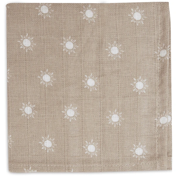 Jollein Burp Cloth Muslin 2-Pack Pointelle Sun Biscuit 3 Jollein Burp Cloth Muslin 2-Pack Pointelle Sun Biscuit - Afbeelding 3