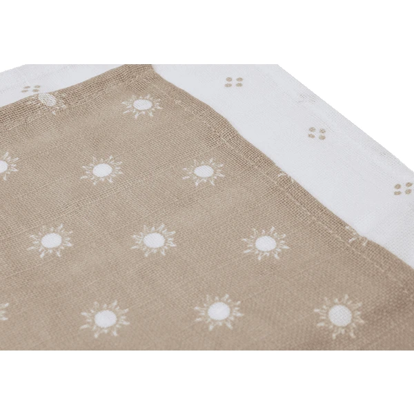 Jollein Burp Cloth Muslin 2-Pack Pointelle Sun Biscuit 4 Jollein Burp Cloth Muslin 2-Pack Pointelle Sun Biscuit - Afbeelding 4