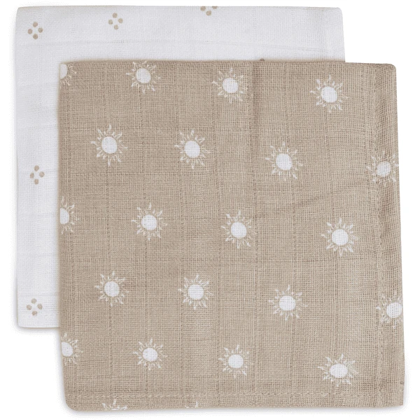 Jollein Burp Cloth Muslin 2-Pack Pointelle Sun Biscuit 5 Jollein Burp Cloth Muslin 2-Pack Pointelle Sun Biscuit - Afbeelding 5