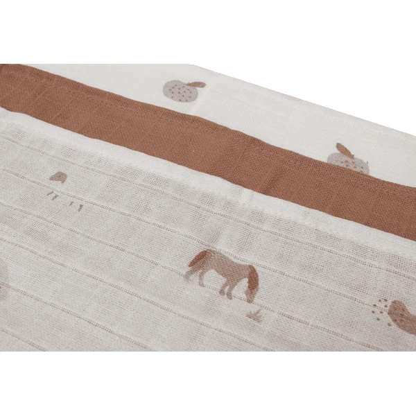 Jollein Burp Cloth Muslin 3-Pack Boerderij 5 Jollein Burp Cloth Muslin 3-Pack Boerderij - Afbeelding 5
