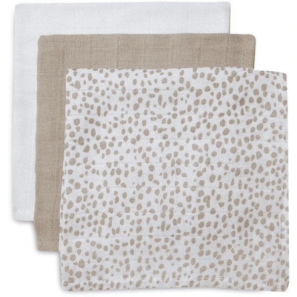 Jollein Burp Cloth Muslin 3-Pack Gestippeld 1 Jollein Burp Cloth Muslin 3-Pack Gestippeld