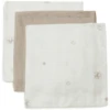 Jollein Burp Cloth Muslin 3-Pack Stargaze Biscuit