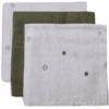 Jollein Burp Cloth Muslin 3-Pack Stargaze Leaf Green