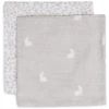 Jollein Burp Doekje Mousseline 2-pack Rabbit Nougat
