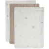 Jollein Flanellen Mousseline 3-Pack Stargaze Biscuit