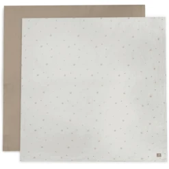 Jollein Gaasdeken Knuffeldeken 115x115cm 2-Pack Pointelle Sun Biscuit -Kleine Wondertjes jollein gaasdeken knuffeldeken 115x115cm 2 pack pointelle sun biscuit a385482 4