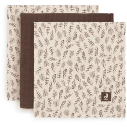 Jollein Gaasluiers 3-pack Meadow Kastanje 70 X 70 Cm