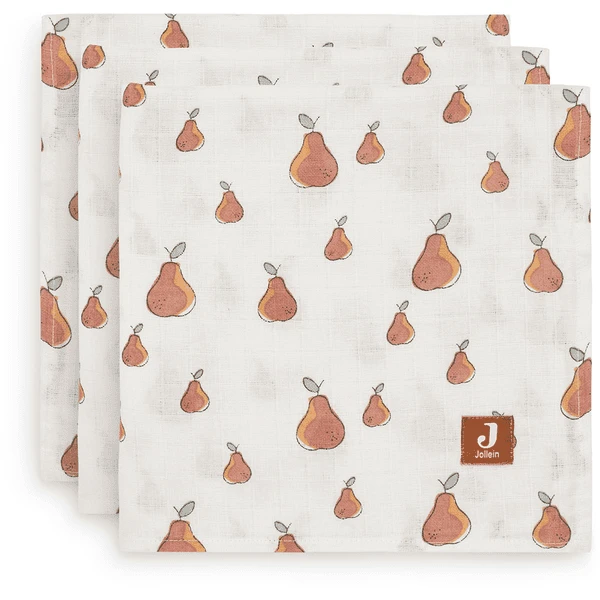 Jollein Gaasluiers 3-pack Peer 70 X 70 Cm 1 Jollein Gaasluiers 3-pack Peer 70 X 70 Cm