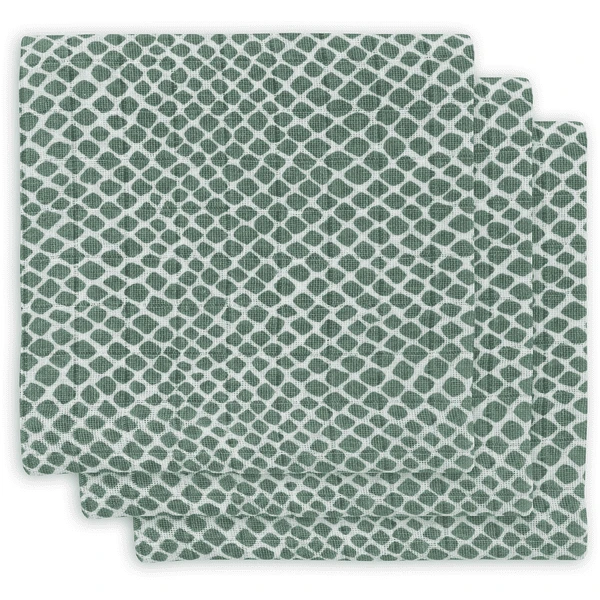 Jollein Gaasluiers 3-pack Slangenas Green 70x70cm 2 Jollein Gaasluiers 3-pack Slangenas Green 70x70cm - Afbeelding 2