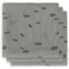 Jollein Gaasluiers 3-pack Spot Stormgrijs 70x70cm