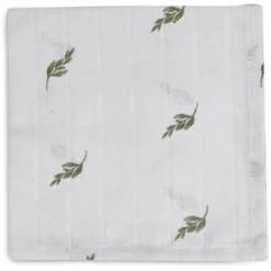 Jollein Keukendoekje Mousseline 2-pack Stripe Olive Leaf Green -Kleine Wondertjes jollein keukendoekje mousseline 2 pack stripe olive leaf green a385590 1