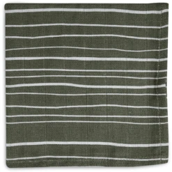 Jollein Keukendoekje Mousseline 2-pack Stripe Olive Leaf Green -Kleine Wondertjes jollein keukendoekje mousseline 2 pack stripe olive leaf green a385590 2