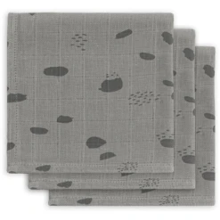 Jollein Monddoek Van Gaas Vlekstormgrijs 3-pack