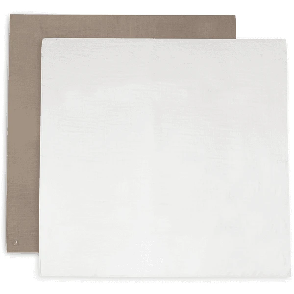 Jollein Set Van 2 Bamboe Katoenen Gaasluiers 115x115cm Biscuit/Ivory 1 Jollein Set Van 2 Bamboe Katoenen Gaasluiers 115x115cm Biscuit/Ivory