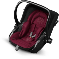 Kiddy Baby Autostoel Evoluna I-Size 2 Met Basis Station Isofix Base 2 Beet Red Melange Icy Grey