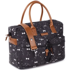 Kidzroom Luiertas Black And White Strikjes, Zwart -Kleine Wondertjes kidzroom luiertas black and white strikjes zwart a229155 4