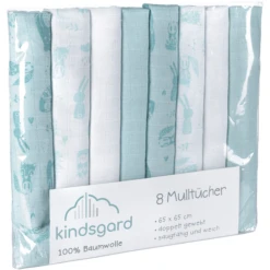Kindsgard Hydrofiele Doeken Bovbov 8-pack Blauw