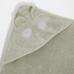 LITTLE Badcape 80x80 Cm Panda Thee Green -Kleine Wondertjes little badcape 80x80 cm panda thee green a321019 2