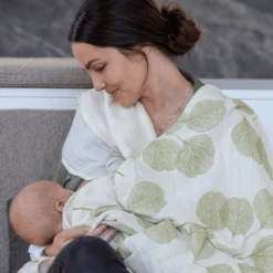 Lullaby Planet Mousseline Zwaddle 120x120cm - Lake Green -Kleine Wondertjes lullaby planet mousseline zwaddle 120x120cm lake green a354767 1