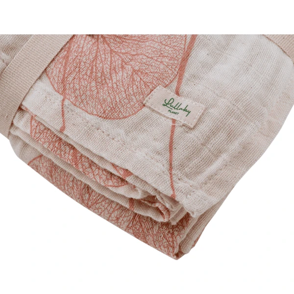 Lullaby Planet Mousseline Zwaddle 120x120xcm - Rozenkwarts 4 Lullaby Planet Mousseline Zwaddle 120x120xcm - Rozenkwarts - Afbeelding 4