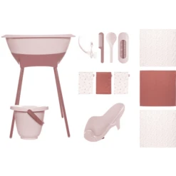 Luma ® Babycare Badset Met Mousseline Doekjes In Bloesemroze Vanaf De Geboorte