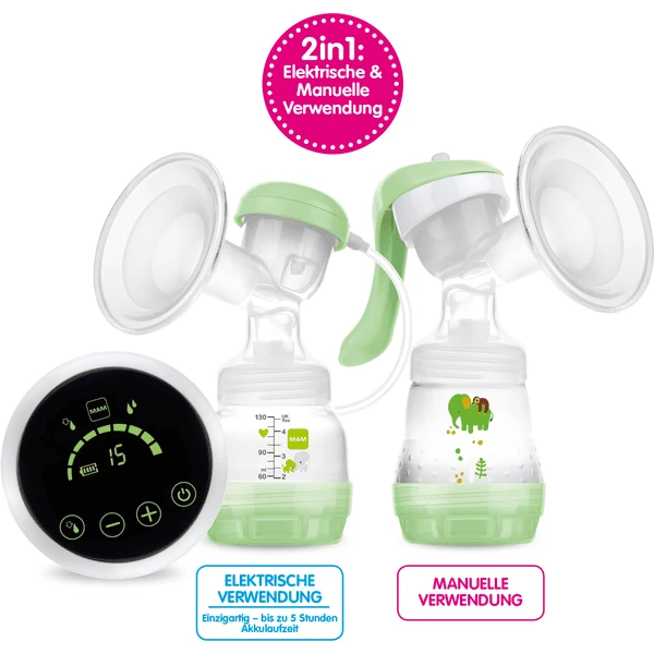 MAM 2in1 Borstpomp Groen 4 MAM 2in1 Borstpomp Groen - Afbeelding 4