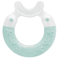 MAM Bijtring Bite & Brush 3+ Maanden, 1 Stuk, Turquoise -Kleine Wondertjes mam bijtring bite amp brush 3 maanden 1 stuk turquoise a383307 3